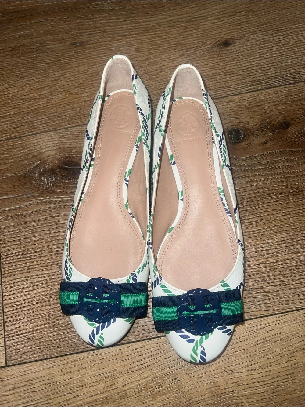 Tory Burch Maritime Ankle Wrap Flats Size 6 1/2M